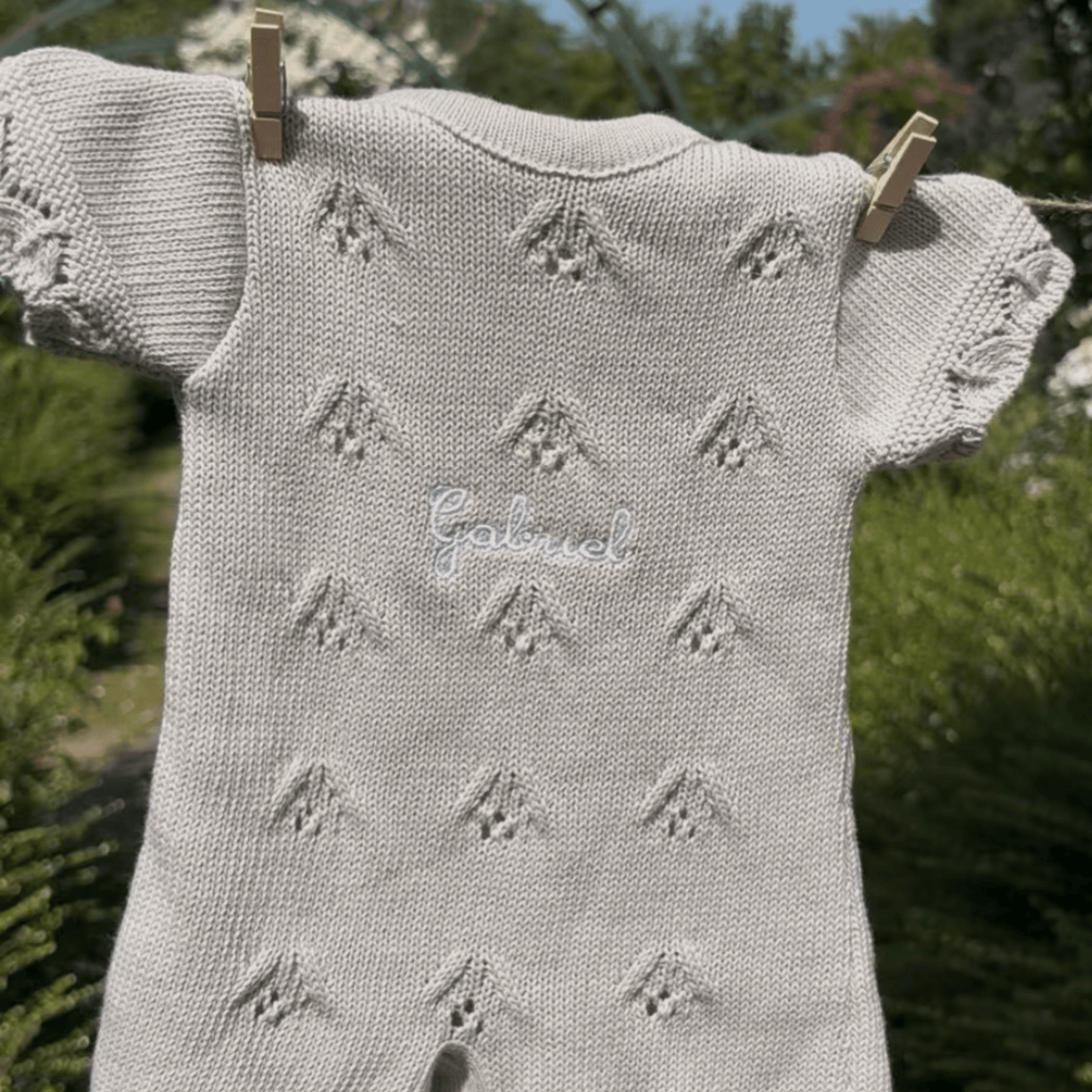 Barboteuse en tricot 100% coton - Doux Souvenirs