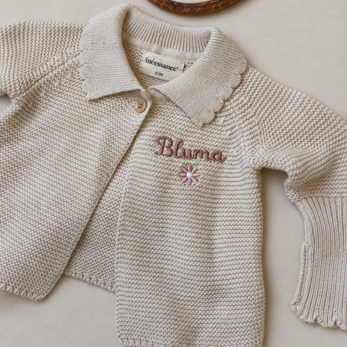 Ensemble de naissance 2 pièces en maille 100 % coton