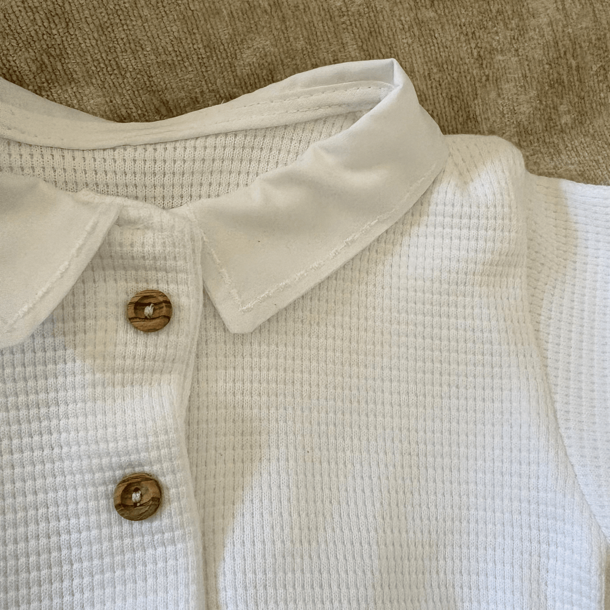 Pyjama bebe coton à col brodé - Tenue naissance