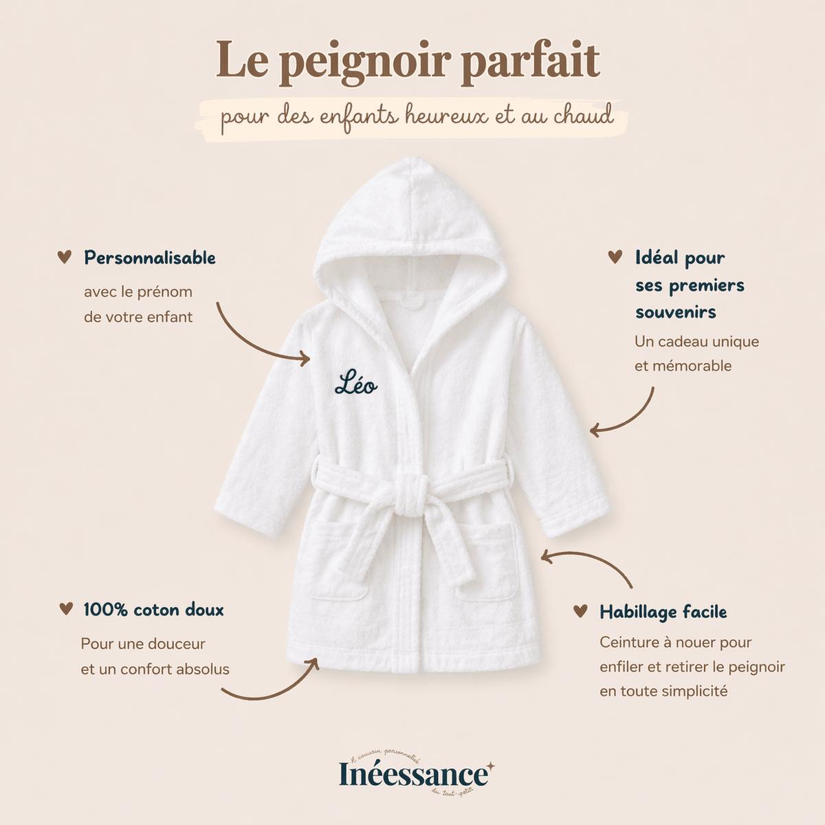 Peignoir enfant personnalisé
