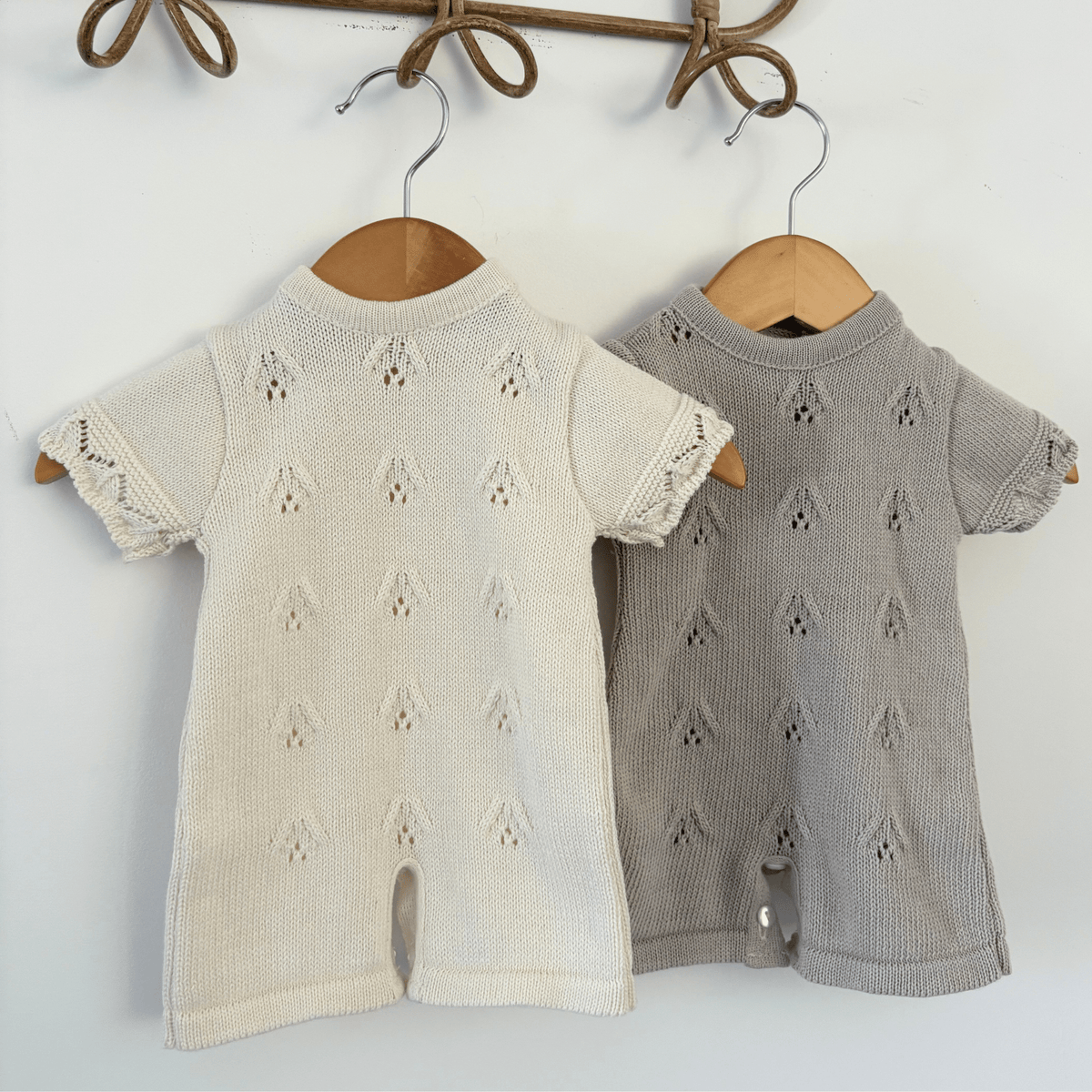 Barboteuse en tricot 100% coton - Doux Souvenirs