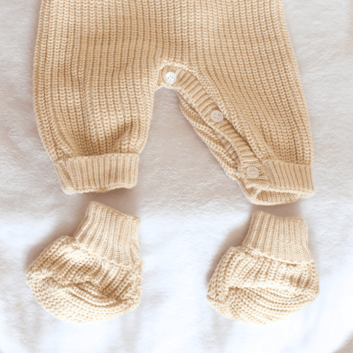 Combinaison tricot bébé à col Claudine - Ensemble 3 pièces
