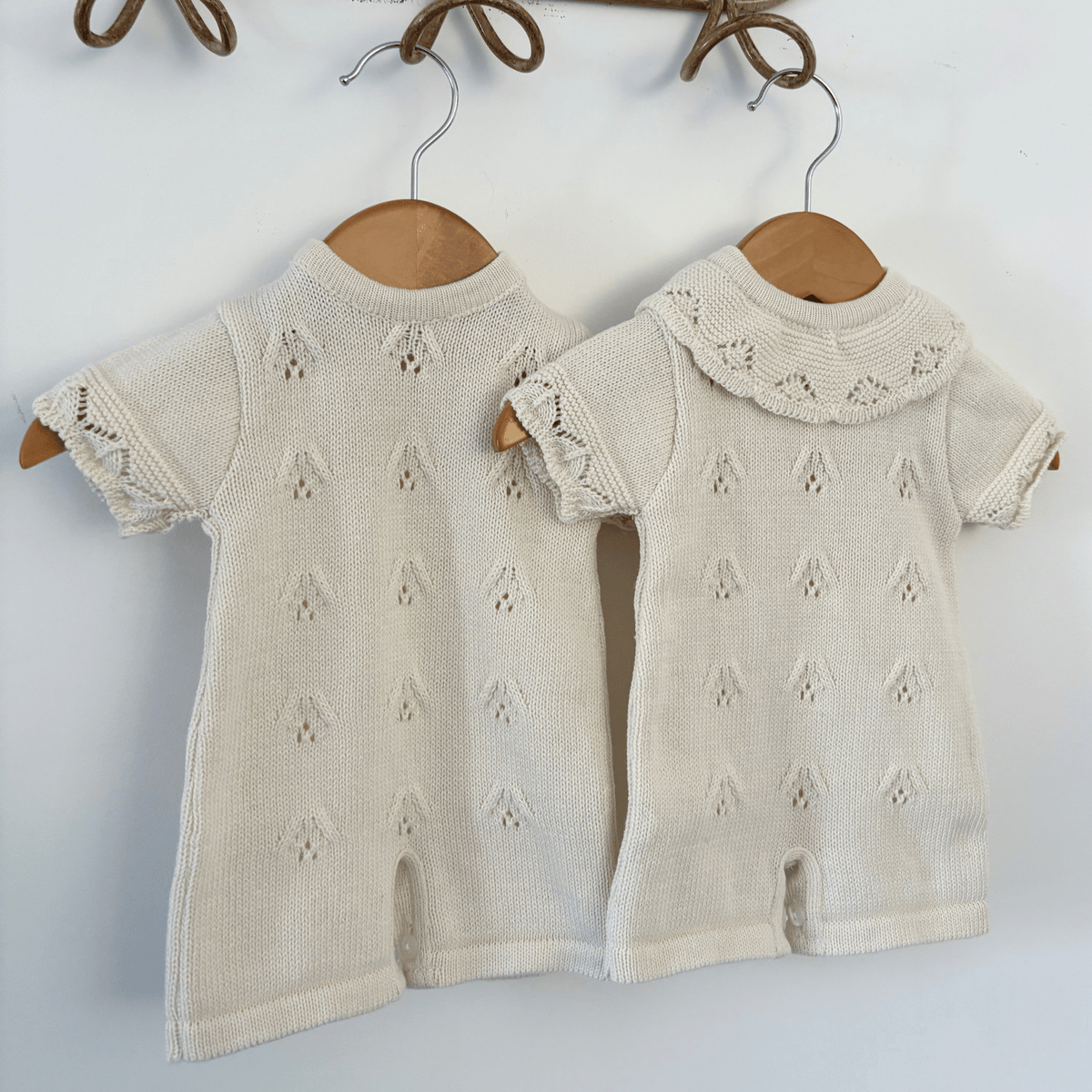 Barboteuse en tricot 100% coton - Doux Souvenirs