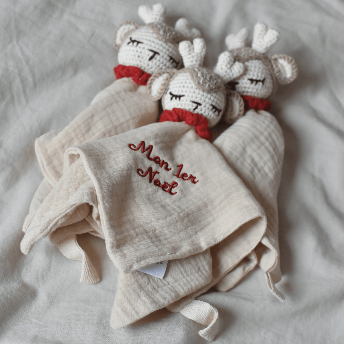Doudou cerf  - personnalisable 🎄