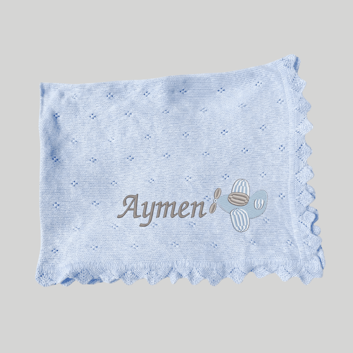 Couverture bébé en Tricot Personnalisé