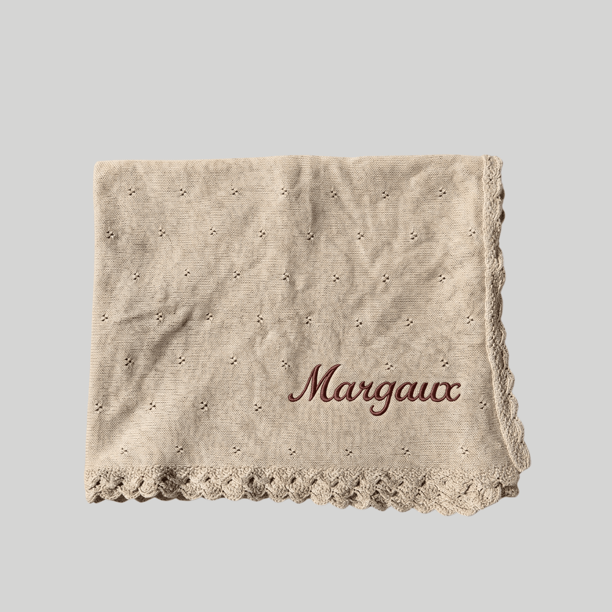Couverture bébé en Tricot Personnalisé