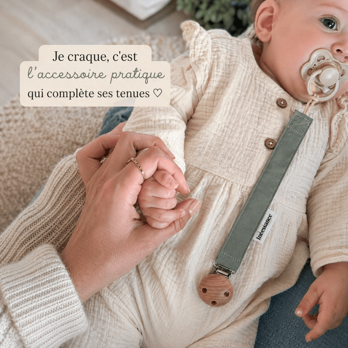 Attache tétines personnalisables bébé - Lot de 2