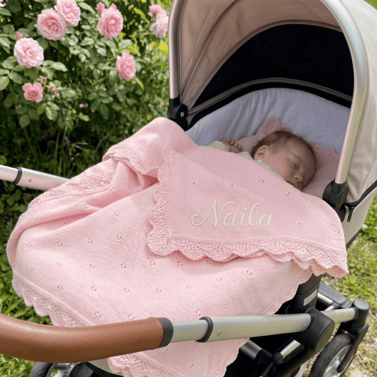 Couverture bébé en Tricot Personnalisé