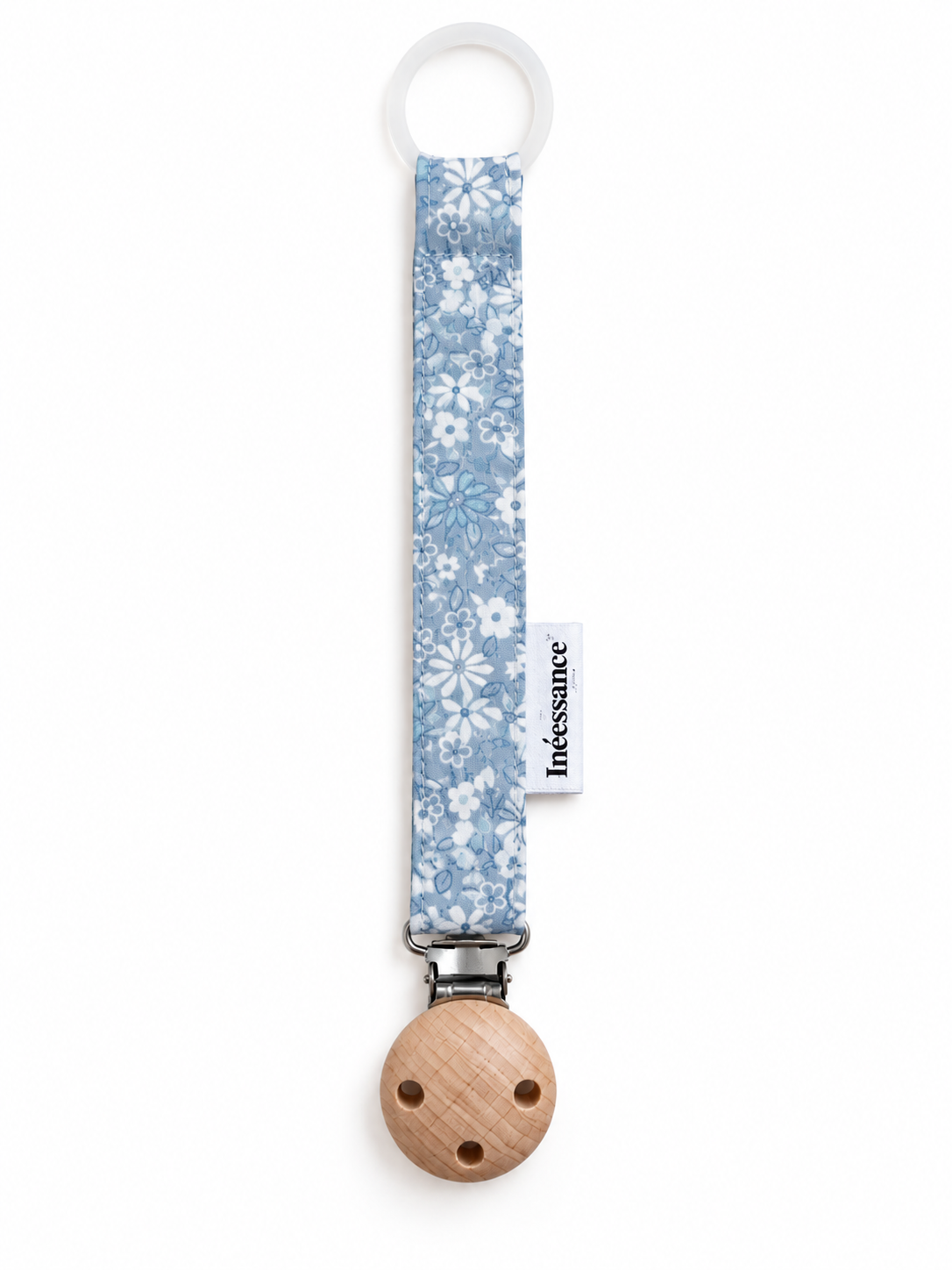 Attache tétine en coton Inéessance, brodée en atelier