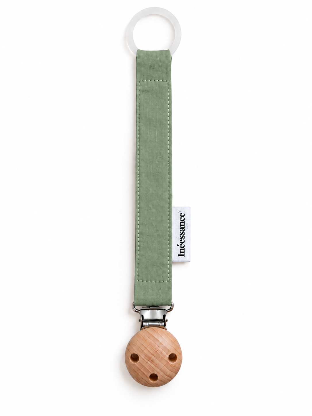 Attache sucette compatible MAM avec clip en bois naturel