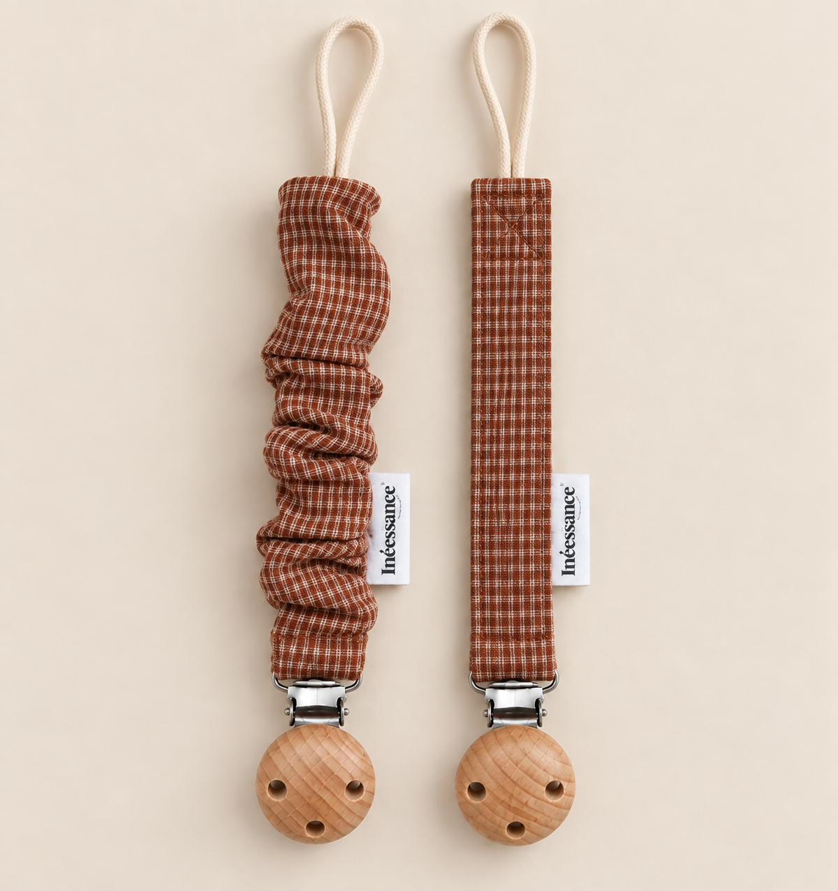 Duo d'attaches tétine personnalisables, plusieurs coloris
