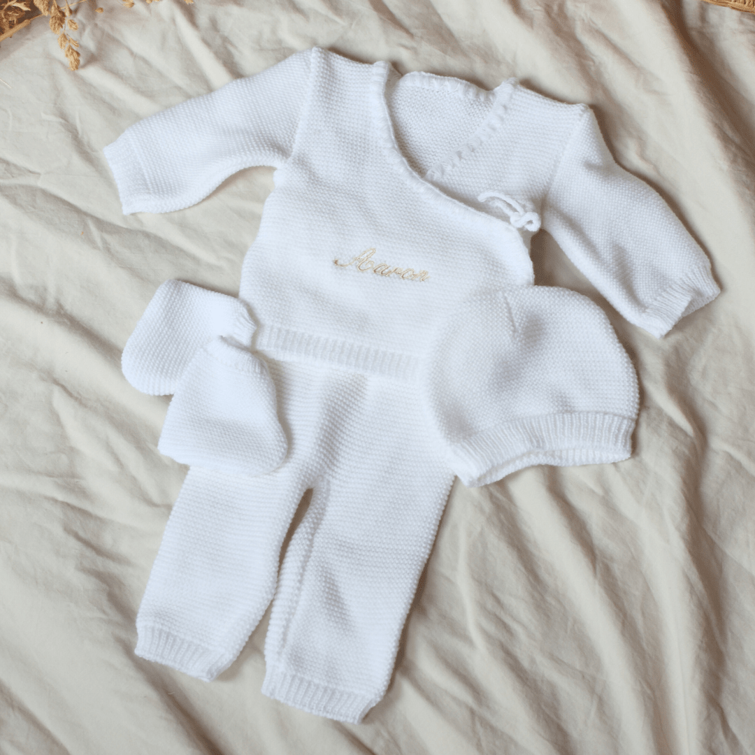 Tenue de naissance personnalisée – Mini cocon de douceur
