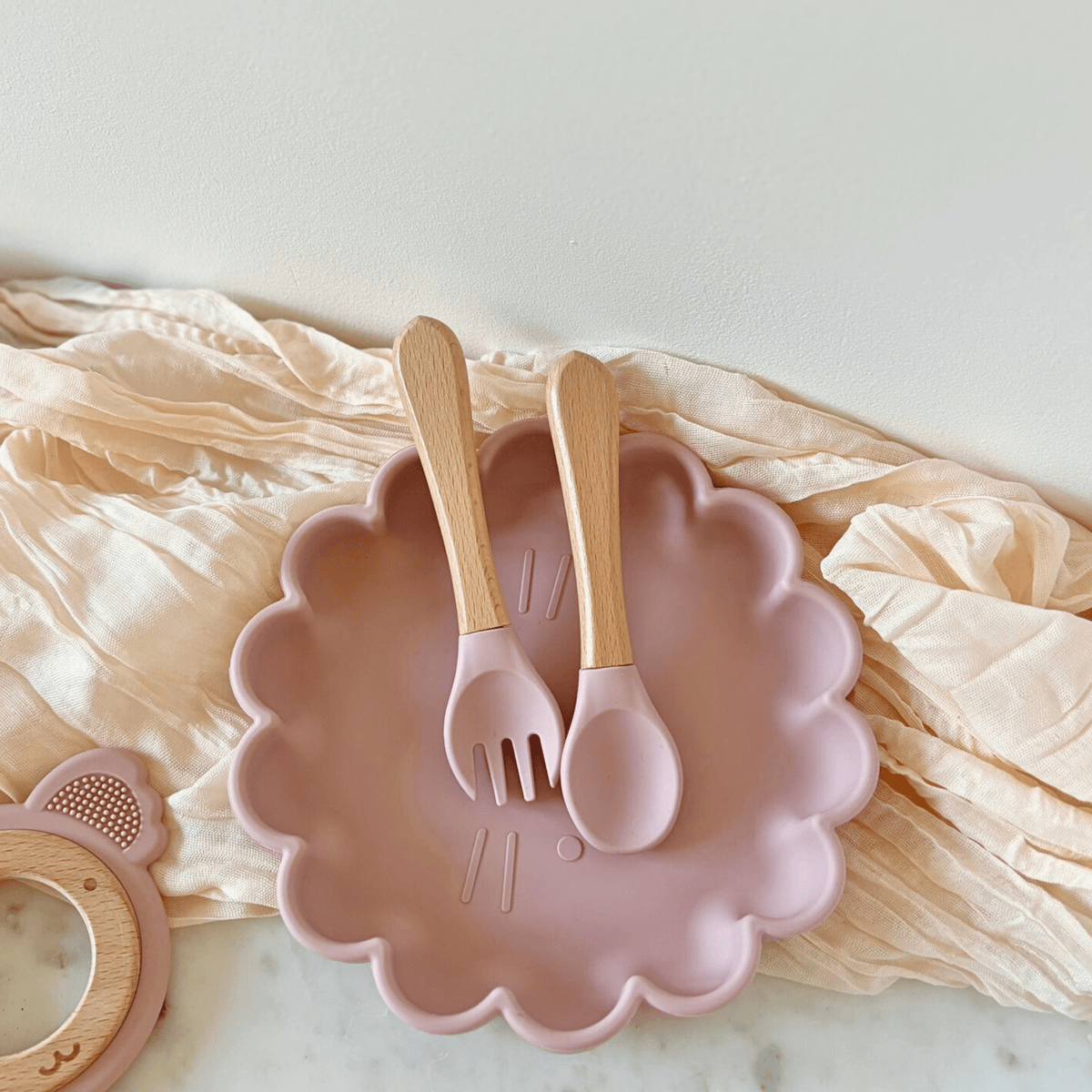 set de table personnalisée rose