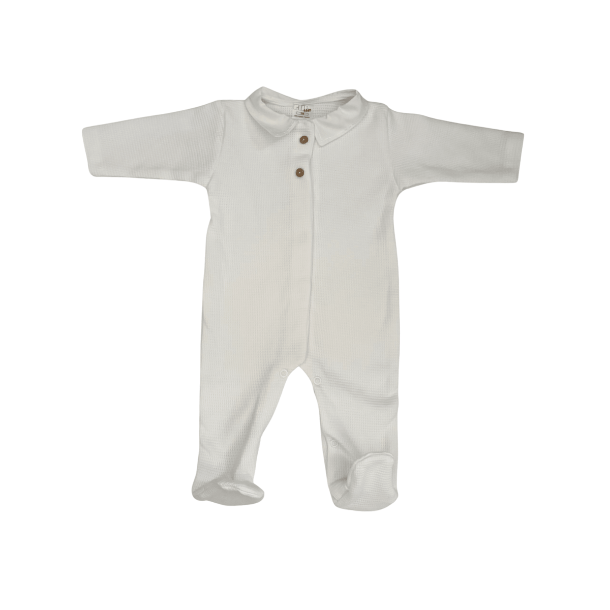 Pyjama bebe coton à col brodé - Tenue naissance