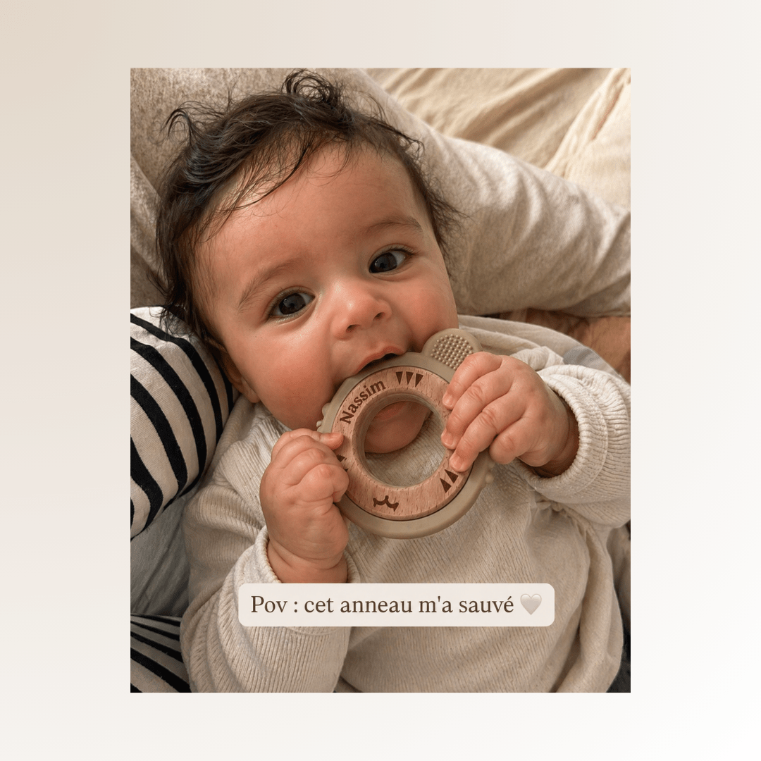 Anneau de dentition ou grignoteur personnalise -  Tigre